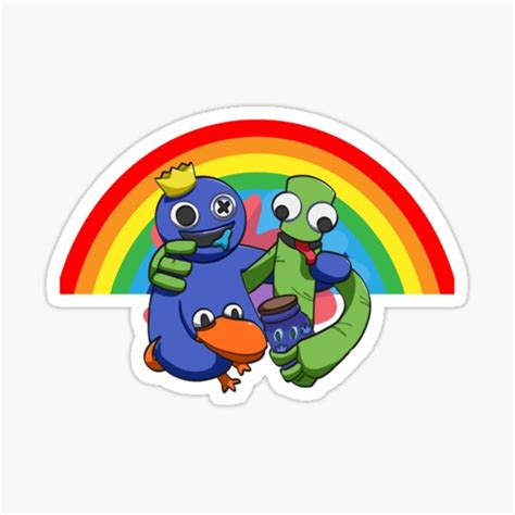 "Blue, Rainbow Friends Paint Splatter " Sticker for Sale by rinjinsato ...