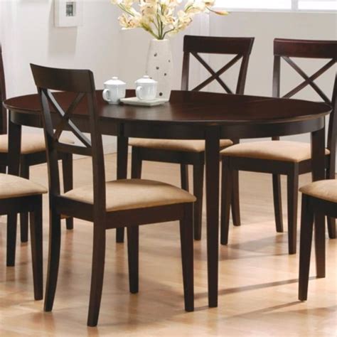 Modish Oval Shaped Wooden Dining Table, Brown - Walmart.com - Walmart.com