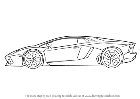 How to Draw Lamborghini Centenario Side View - DrawingTutorials101.com ...