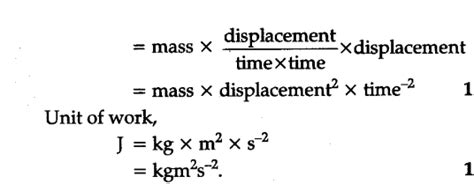 Derive S.I. unit of Joule (J) in terms of fundamental units - CBSE ...