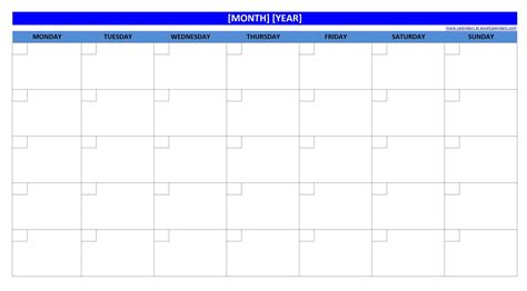 printable blank monthly calendar blank weekly calendar blank monthly ...