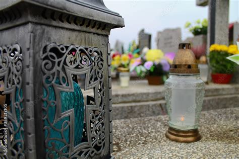 Catholic cemetery on All Saints Day. Stock Photo | Adobe Stock