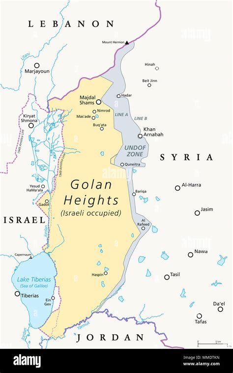 Golan heights map israel hi-res stock photography and images - Alamy