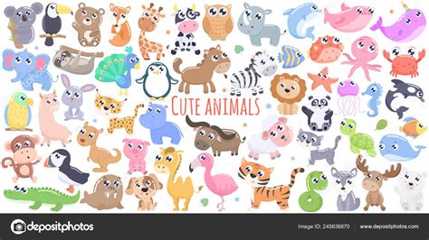 Modelo sin costuras con animales lindos. ilustración vectorial — Vector ...