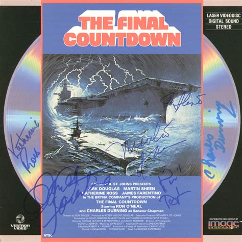 Final Countdown Movie Cast - Laser Media Cover Signed with co-signers ...