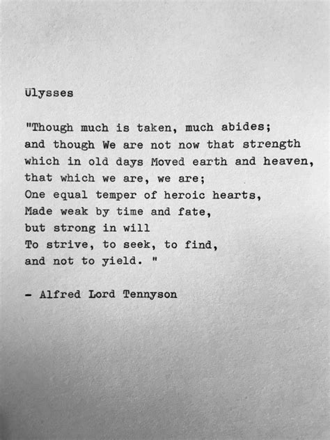 Alfred Lord Tennyson ULYSSES Hand Typed Poem Vintage - Etsy