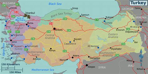 Map of Turkey (Map Regions) : Worldofmaps.net - online Maps and Travel ...