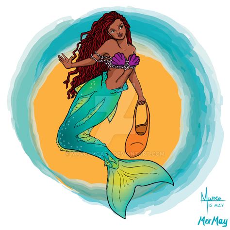 Halle Bailey as Ariel by MarcoVGArt on DeviantArt