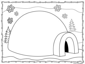 Igloo Writing Paper Templates - Tim's Printables