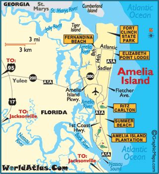 Map of Amelia Island, Amelia Island Map Featuring Golf, Fish, Sun and ...