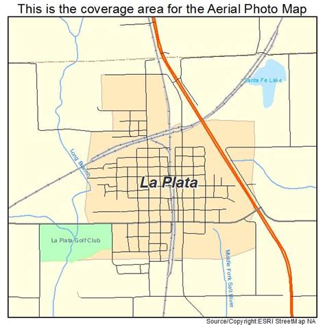 Aerial Photography Map of La Plata, MO Missouri