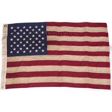 Buy Vintage Large 4 x 6 Foot Antiqued US American Flag