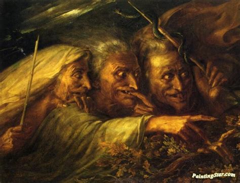 The Three Witches From Macbeth Artwork By Alexandre-marie Colin Oil ...