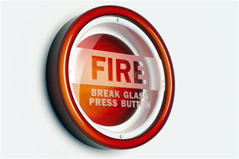 Red fire alarm button stock illustration. Illustration of siren - 13911232