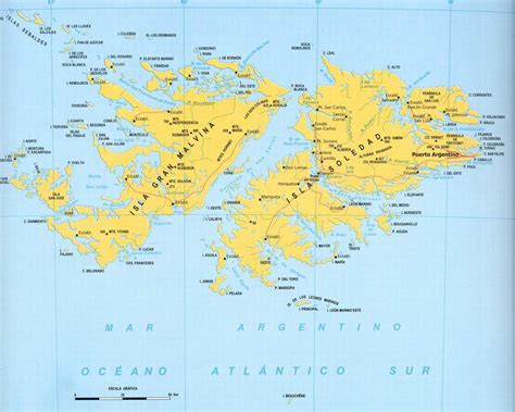 Map of Malvinas Islands