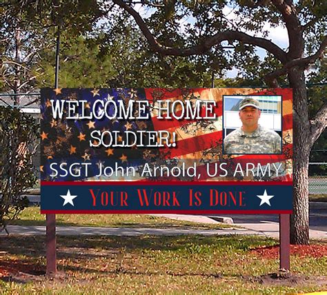 Custom Military Welcome Home Printed HD Banner Sign Complete | Etsy ...