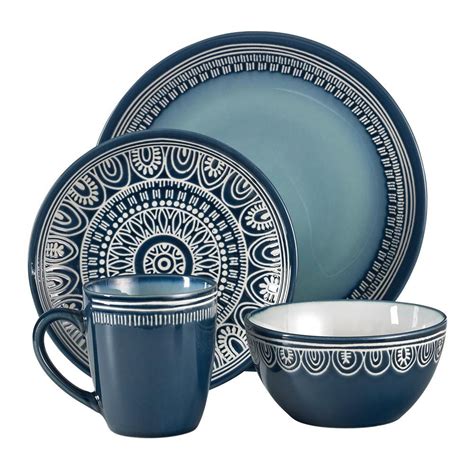 Teal Dinnerware, Square Dinnerware Set, Casual Dinnerware, Stoneware ...