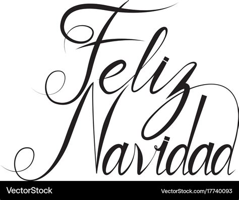 Feliz navidad text Royalty Free Vector Image - VectorStock