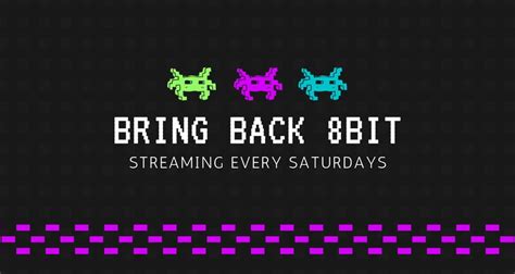 Black with Neon Pixel Illustrations General Twitch Banner - Templates ...