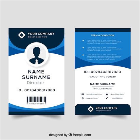 Employee id card template psd free download - dadshuge