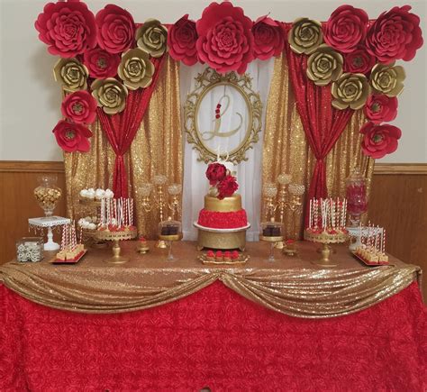 10+ Red And Gold Table Decorations – DECOOMO