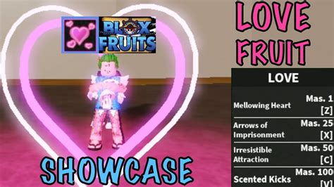 *NEW* LOVE FRUIT FULL SHOWCASE IN BLOX FRUITS | UPDATE 15 - YouTube