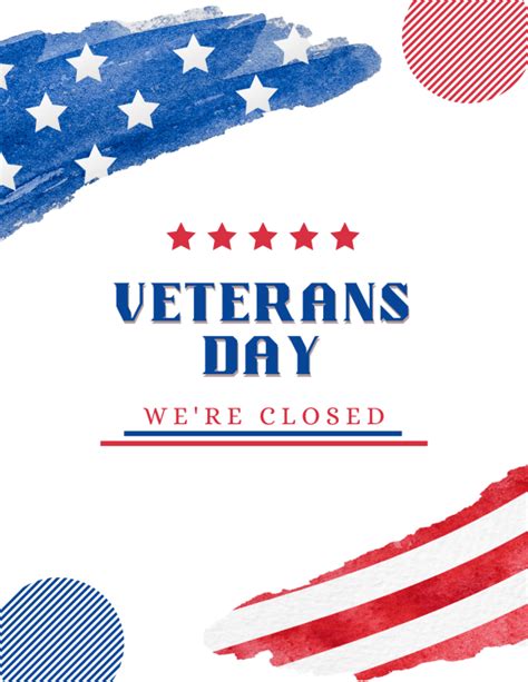 10 FREE Veterans Day Closed Signs Printable (2023) - The Joy of Gifts