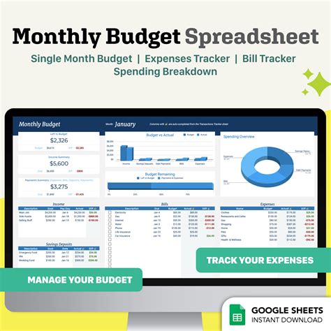 Monthly Personal Budget Template – Google Sheets | Charles Forster