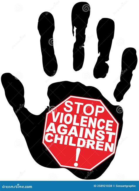 Stop Violence Against Children Illustration Stock Illustration ...