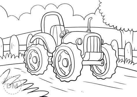 Tractor Car Coloring Page - diy-magazine.com