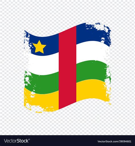 Central african republic country transparent flag Vector Image