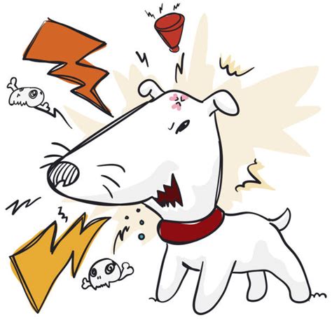 Best Drawing Of The Angry Dog Barking Illustrations, Royalty-Free ...