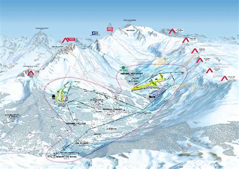 Plan des pistes Méribel 3 Vallées - Skipass Méribel