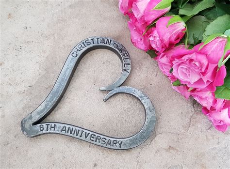 Personalised 6th Anniversary Heart - Iron Anniversary - Personalised ...