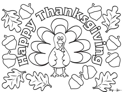 Thanksgiving Free Printable Coloring Pages - Printable Templates Free