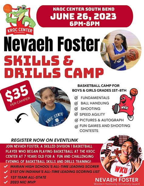 Nevaeh Foster Basketball Camp, The Salvation Army Kroc Center, South ...