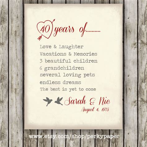 40th Wedding Anniversary Quotes