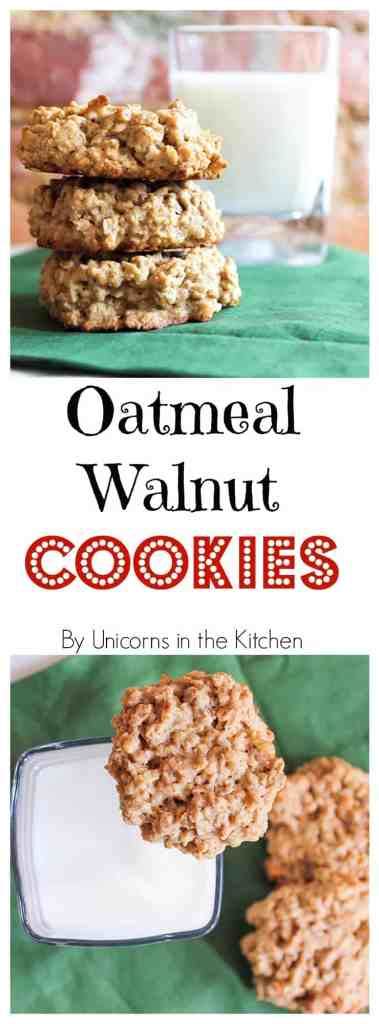 Oatmeal Walnut Cookies • Unicorns in the Kitchen