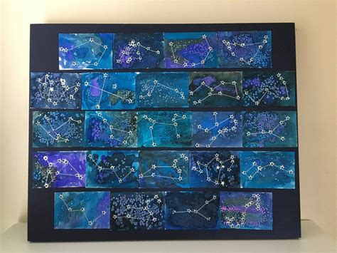 Constellation Class Art Project | Class art projects, Space art ...