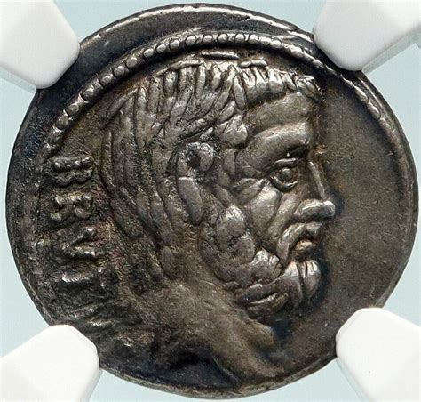 Brutus Julius Caesar Assassin Ancestors Roman Republic Silver Coin NGC ...