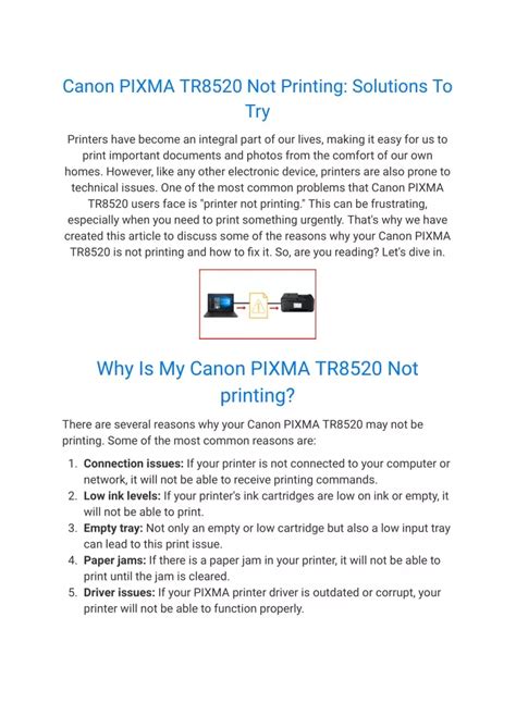 PPT - Canon PIXMA TR8520 Not Printing: Solutions To Try PowerPoint ...