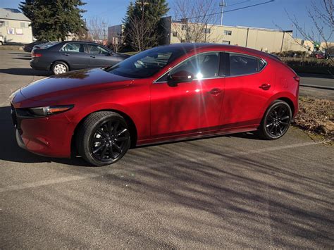 2019 Soul Red Mazda 3 hatchback Awd Premium package. First of its kind ...