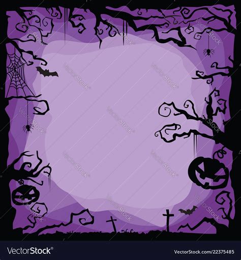 Halloween purple background Royalty Free Vector Image