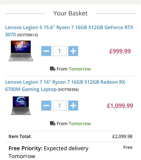 Legion 5 (RTX 3070) vs Legion 7 (RX 6700M) - £100 difference - which is ...