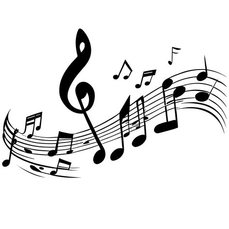 Music notes black and white icon clipart transparent background ...