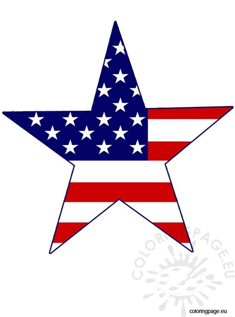 4th Of July Star clipart | Coloring Page