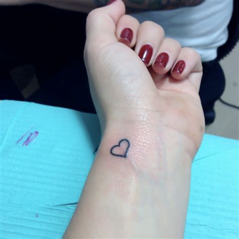 Girl Heart Tattoos On Wrist