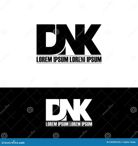 Letter DNK Simple Monogram Logo Icon Design. Vector Illustration ...