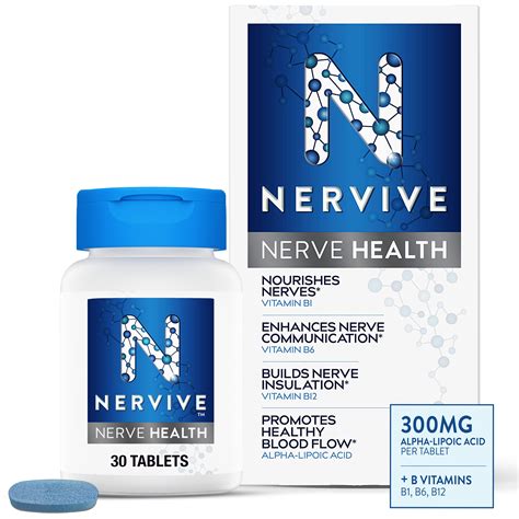 Nervive Nerve Health, Alpha Lipoic Acid, Vitamin B12, B6, B1, Nerve ...