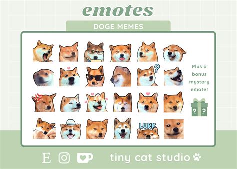 Doge Memes Emote Bundle Funny Dogs Shiba Inu 25 Dog Meme New Zealand ...